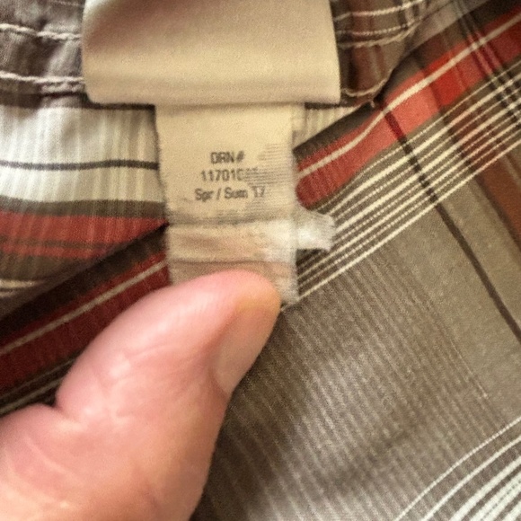 Eddie Bauer Classic Fit short sleeve cotton blend plaid button down shirt size L - Picture 12 of 16